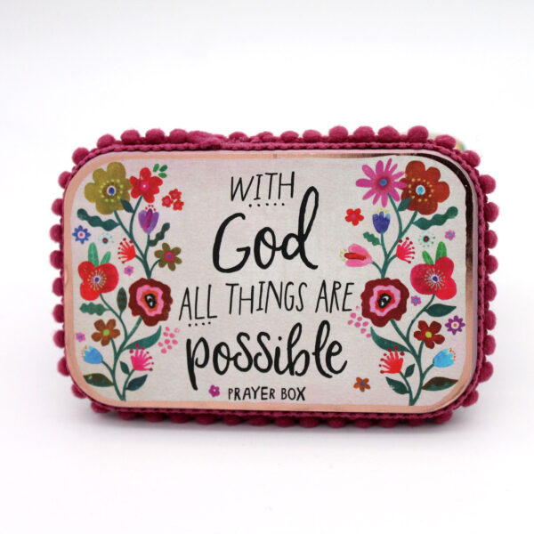 With God All Things Are Possible Prayer Box