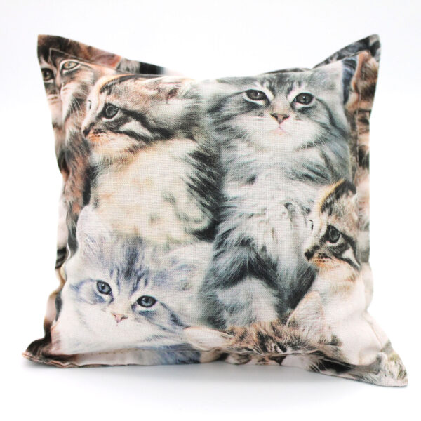 Gray Cat Pillow