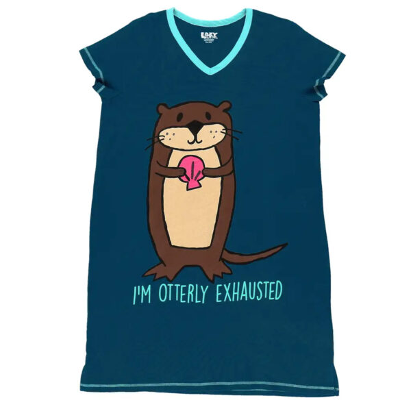 lazy one nightshirt otterly exhausted